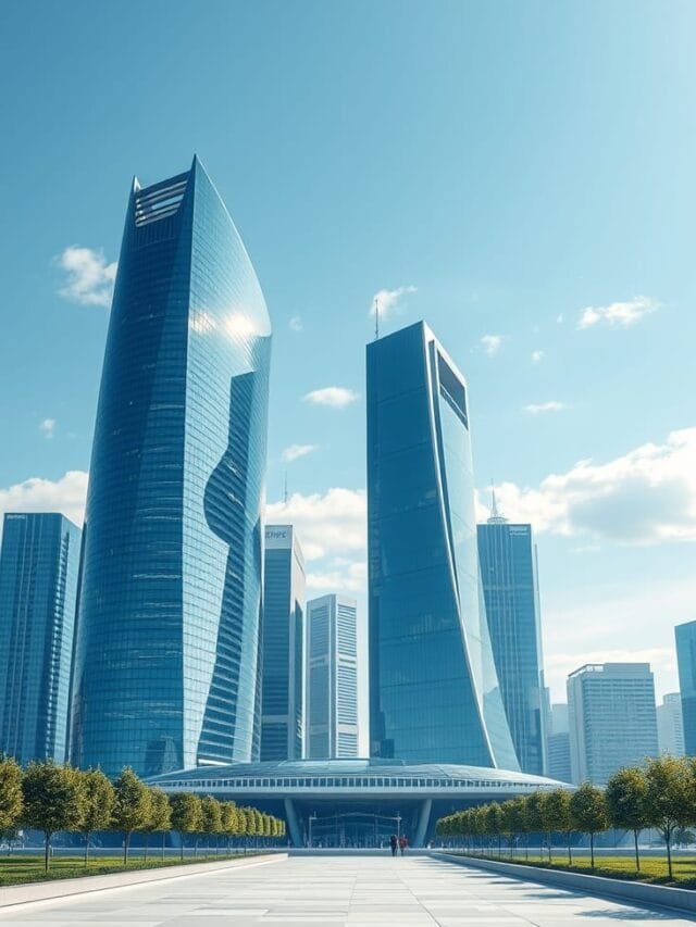 Flux_Schnell_A_futuristic_corporate_skyline_with_two_buildings_0