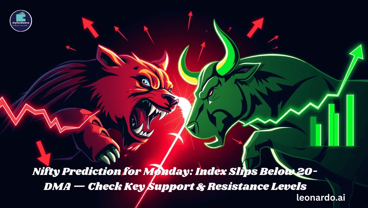 Nifty Prediction for Monday: Index Slips Below 20-DMA — Check Key Support & Resistance Levels
