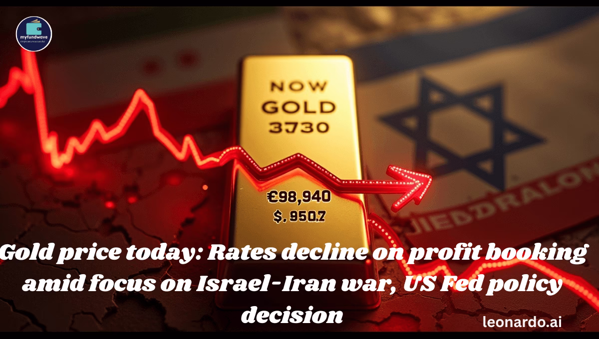 Gold price today: Rates decline on profit booking amid focus on Israel-Iran war, US Fed policy decision
