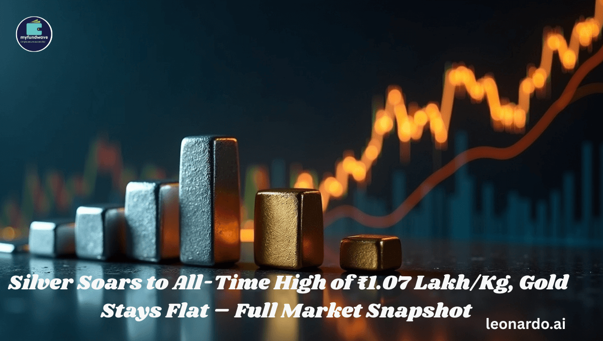 Silver Soars to All-Time High of ₹1.07 Lakh/Kg, Gold Stays Flat – Full Market Snapshot