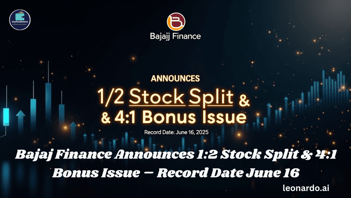 Bajaj Finance Announces 1:2 Stock Split & 4:1 Bonus Issue – Record Date June 16
