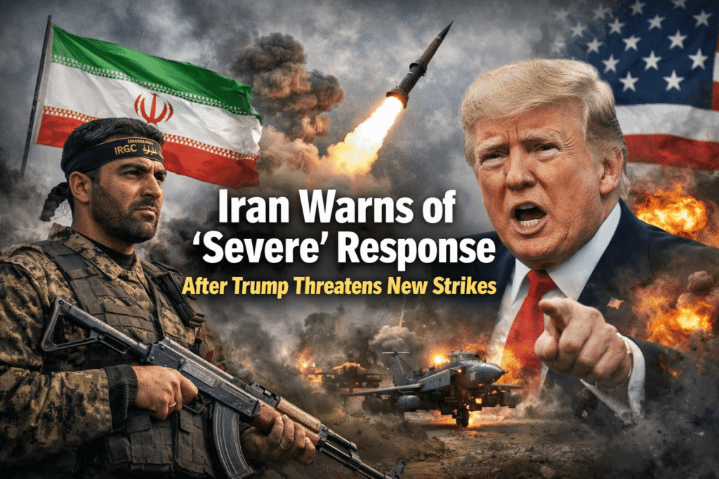 Iran Warns of ‘Severe’ Response After Trump Threatens New Strikes