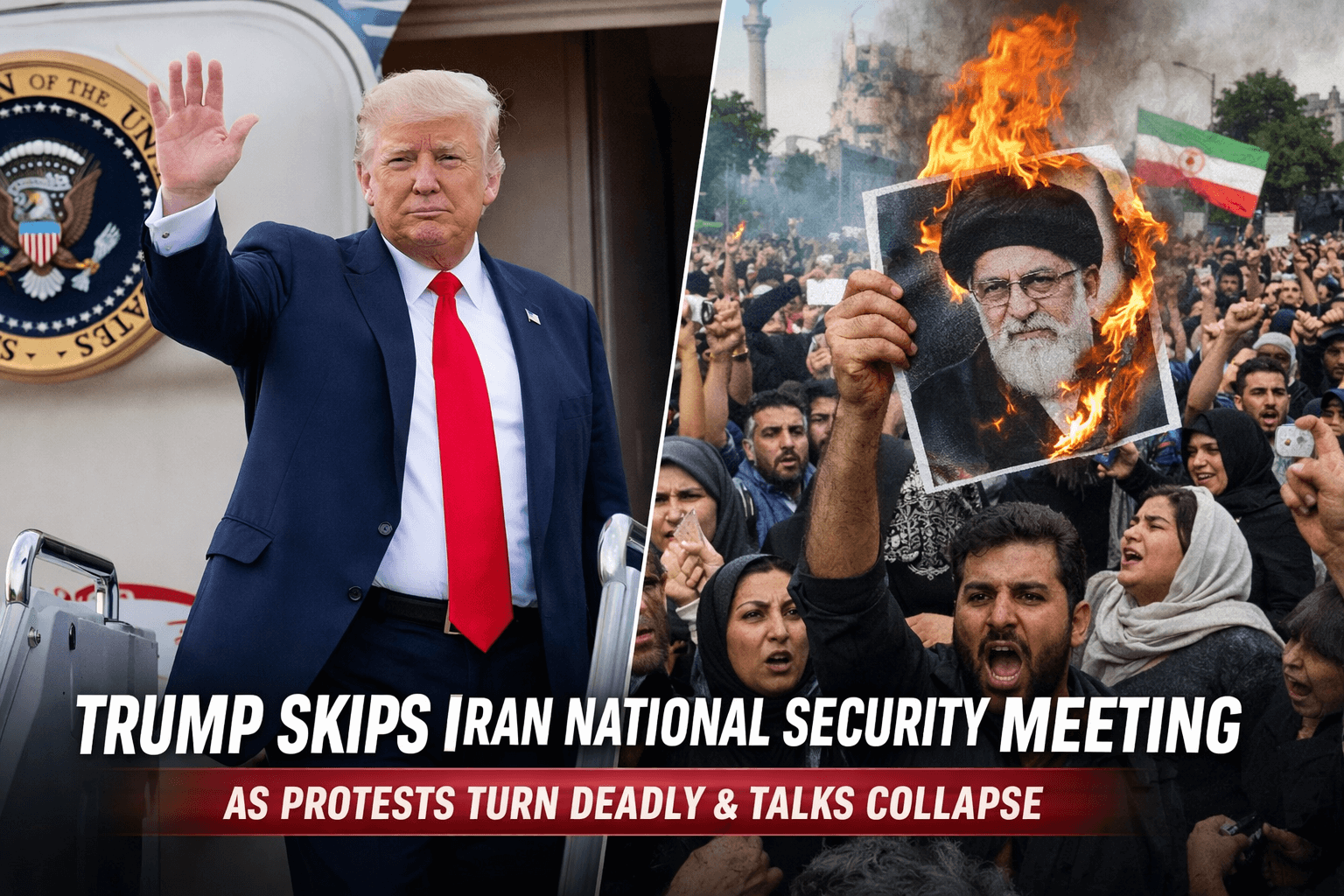 Trump Skips Iran National Security Meeting Amid Deadly Protests and Rising Tensions