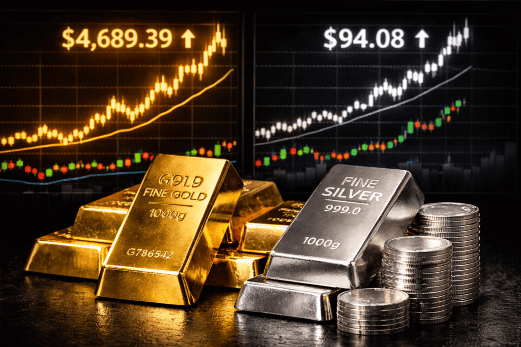 Gold and Silver Prices Hit Record Highs as US Tariff Threats Shake Global Markets