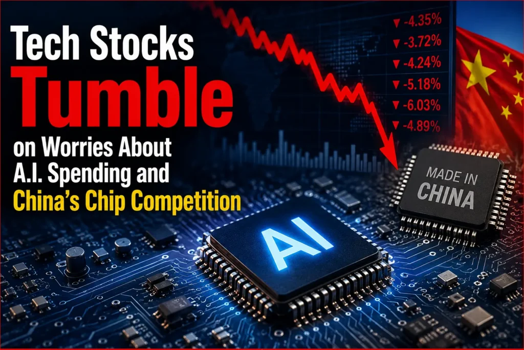 Tech Stocks Tumble on Worries About A.I. Spending and China’s Chip Competition