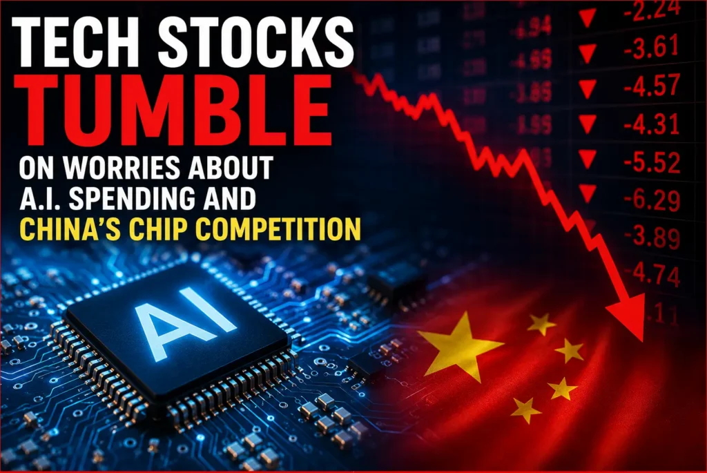 Tech Stocks Tumble on Worries About A.I. Spending and China’s Chip Competition