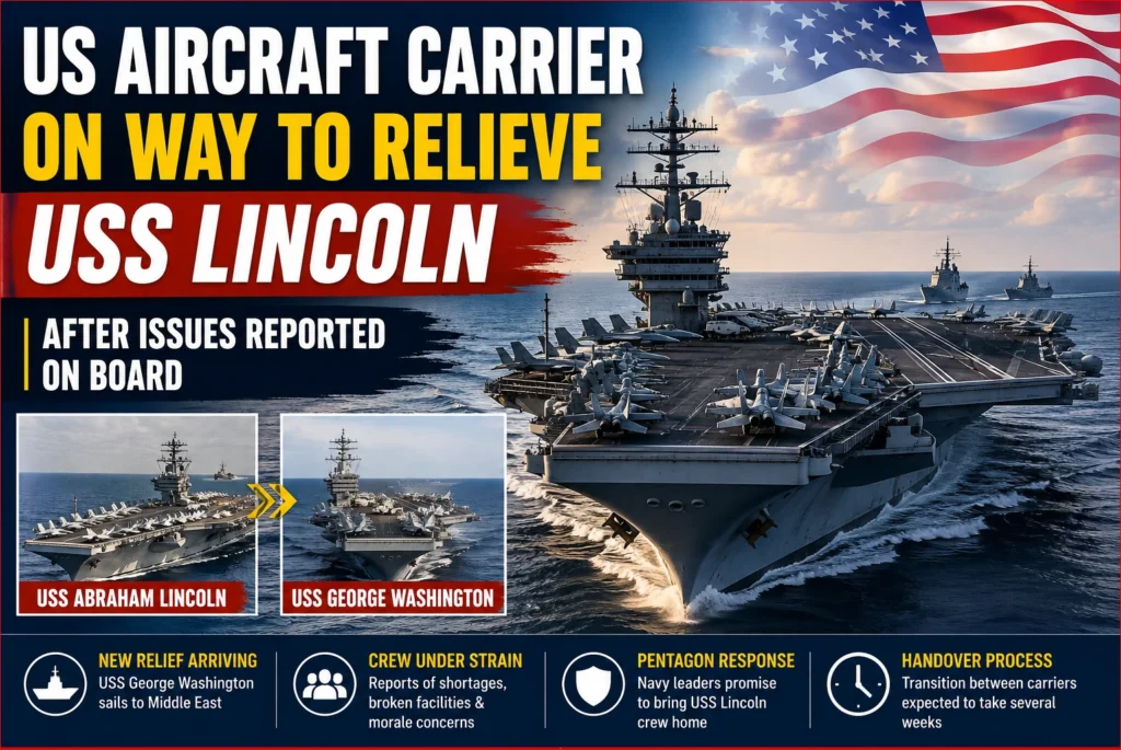 US Aircraft Carrier on Way to Relieve USS Lincoln After Issues Reported on Board